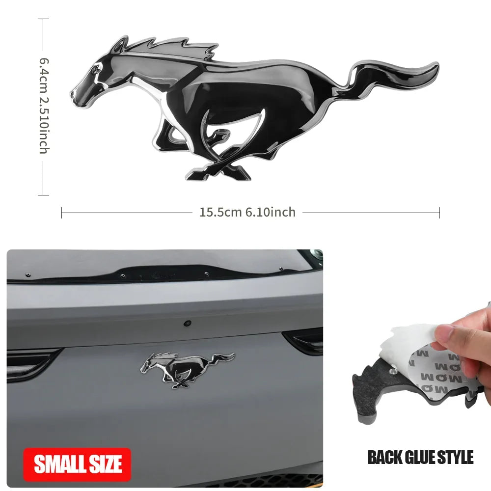 3D Metal Car Front Grille Emblem Logo Rear Trunk Badge Sticker For Ford Mustang Fiesta Focus Ranger Smax Kuga Mondeo Accessories