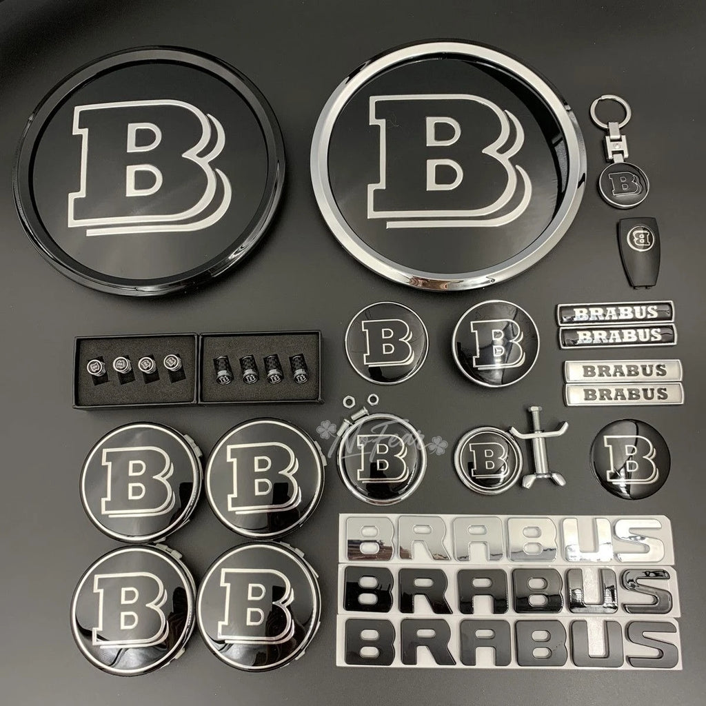 3D Metal Logo Emblem Badge Stickers For Brabus smart w204 w205 GLC G63 G65 W463 G500 G350 CLA w464 w221 w213 w206 w212 GLS