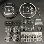 3D Metal Logo Emblem Badge Stickers For Brabus smart w204 w205 GLC G63 G65 W463 G500 G350 CLA w464 w221 w213 w206 w212 GLS