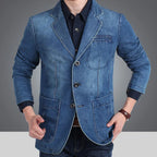 2025 spring and autumn new denim suit men casual loose large size youth denim suit jacket Fashion classic style