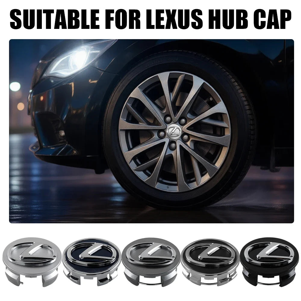 4PCS 60mm For Lexus FSPORT LBX NX RX 350h 450h ES UX 300e GS GX IS Car Wheel Tire Hub Center Cap Cover Auto Exterior Accessories