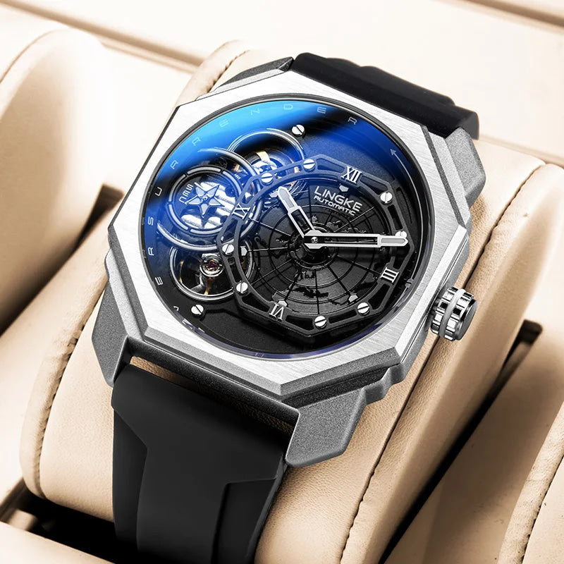 PAGANI DESIGNS Reloj mecánico para hombre, relojes deportivos automáticos de lujo para hombre, Reloj de pulsera resistente al agua de acero inoxidable, Relojes