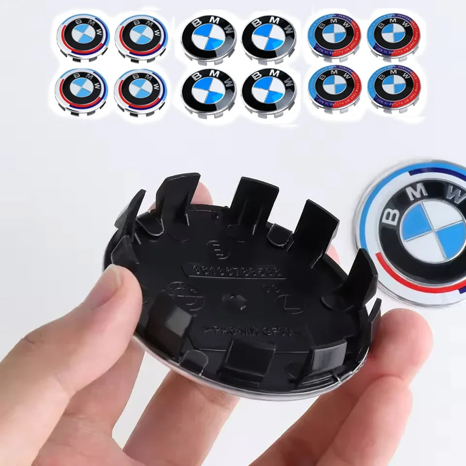 4Pcs 56/68mm Wheel Center Caps Emblem Badge For BMW 50th Anniversary E90 E60 F10 F20 G20 G30 E53 E85 E70 E84 F48 1/3/5/7 Series
