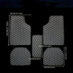PU Leather Waterproof Universal Car Floor Mats 5Pcs Front & Rear Auto Foot Pad Protector Automobile Interior Carpet Set