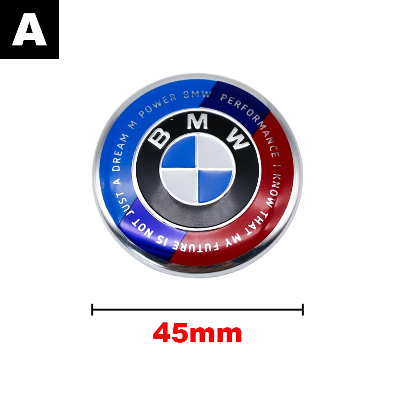 45mm 47mm Steering Wheel Center Emblem Badge Sticker For BMW E39 E46 E60 E87 E90 E92 F10 F20 F30 G20 Interior Decoration