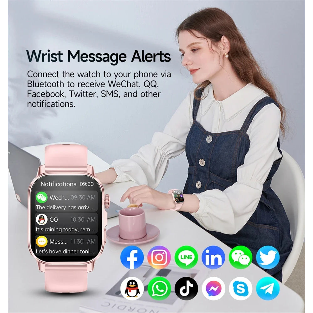 2026 New Model Uric Acid & Lipid Health Analysis Smart Watch Men ECG+PPG Bluetooth Call 2.01-inch Flashlight Smartwatch Women