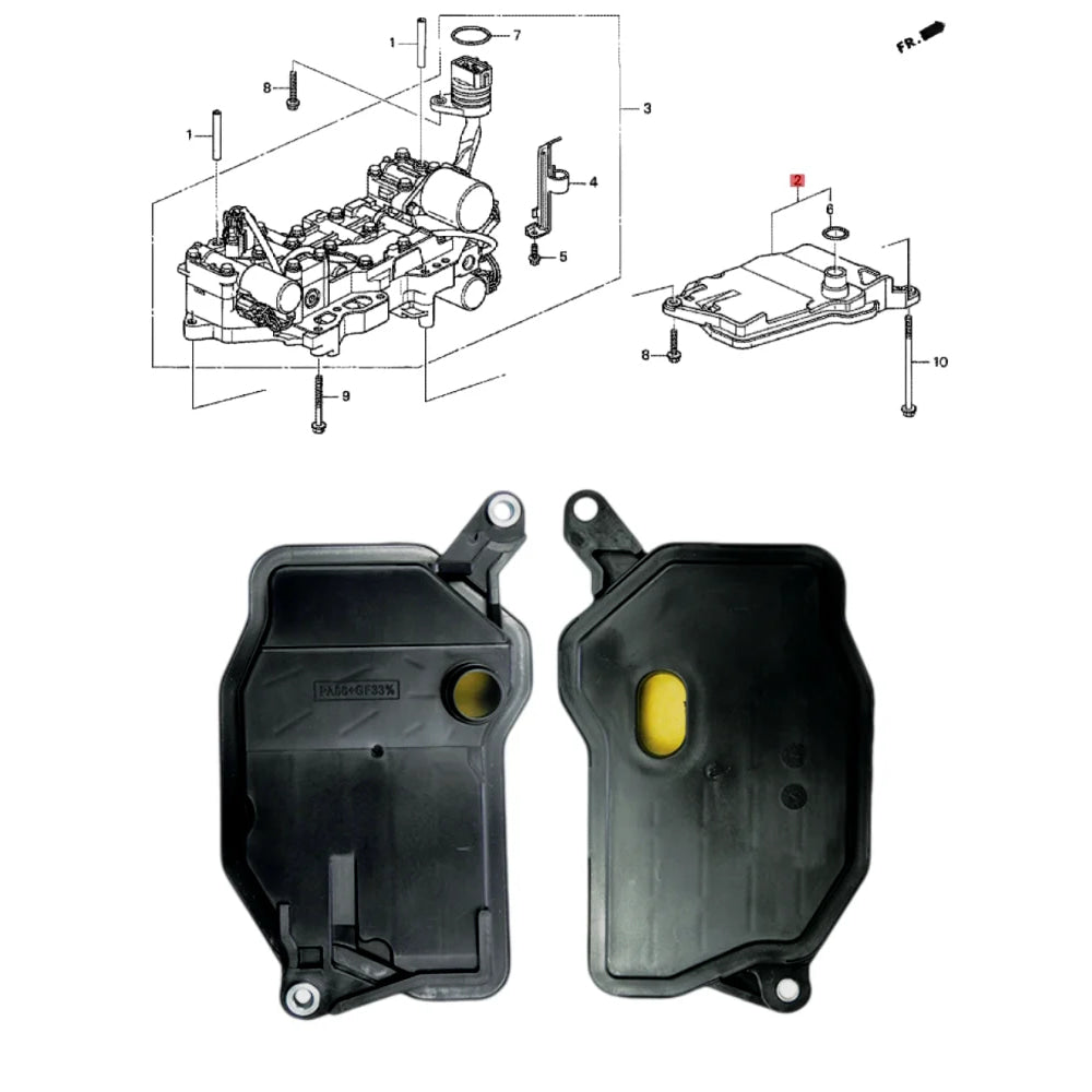 SZCA MHTA Automatic Transmission Oil Filter For Honda Civic Hybrid 1.3L L4 2003-2008 Honda Insight Base 25420PHT003 21814RPS000