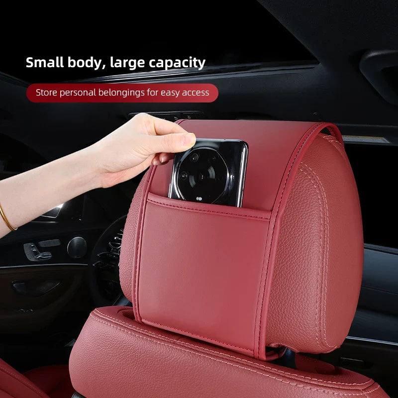 2Pcs Quality Leather Car Seat Headrest Covering Accessories For Chevrolet Corvette Montana TrailBlazer Silverado Traverse Camaro