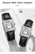 SANDA 9031/1108 Resistant Leather Strap Square Dial Waterproof Sport Casual Women Men Quartz Watches Reloj Luxury Couple Watch