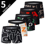 4/5 Uds. Pantalones cortos estampados de talla europea y americana a la moda para hombre, ropa interior cómoda de talla grande para hombre, bañador Sexy