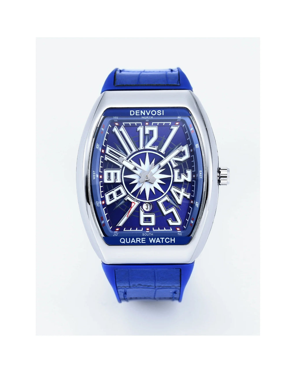 DENVOSI Men's Barrel shaped Watch, Luxury Fluorescent Silicone Strap, Men's Fashion, Leisure, Sports Quartz Watch