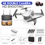 2025 E88 Pro WiFi FPV Drone con cámara individual doble 4K 1080P gran angular HD mantenimiento de altitud plegable Quadcopter RC helicóptero de juguete