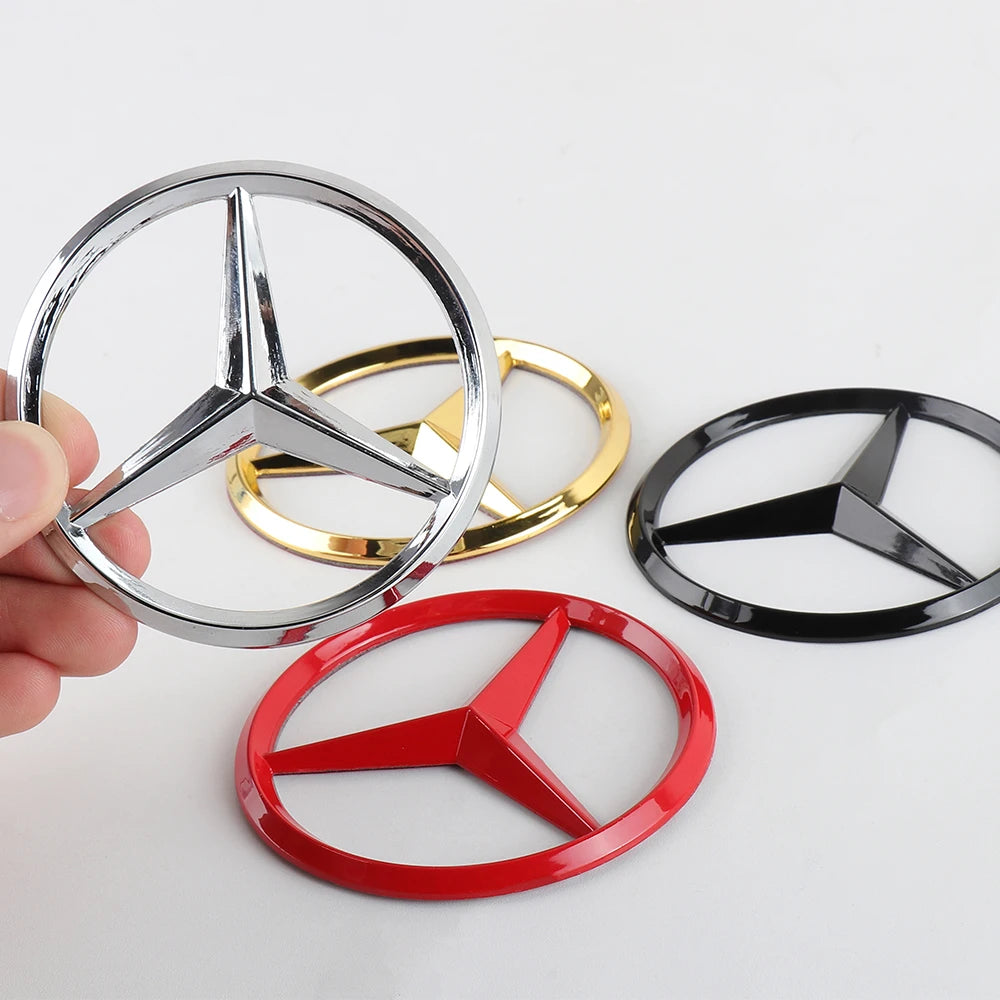 1PCS 70mm Metal Car Engine Emblem Hood Decoration Stickers Accessories for Mercedes Benz AMG W204 W205 W211 CLS CLA Smart Fortwo