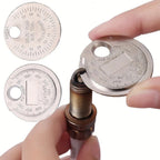 Herramienta de medición de espacio de bujía tipo moneda, rango de 0,6-2,4mm, herramienta de medición de huecos de bujía, 1 ud.