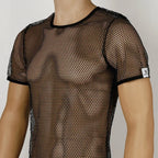 Men's Hollow Out Mesh T-Shirt, Breathable, Sport, See Through, Streetwear, Lightweight, Casual Tank Top, Summer, New Arrivals