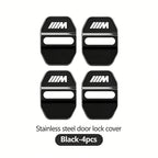 4Pcs Zinc Alloy  Car Door Lock Buckle Protection Cover Anti-Collision Shock Absorbing Cushion Stickers For BMW G80 G06 G07 G42 G