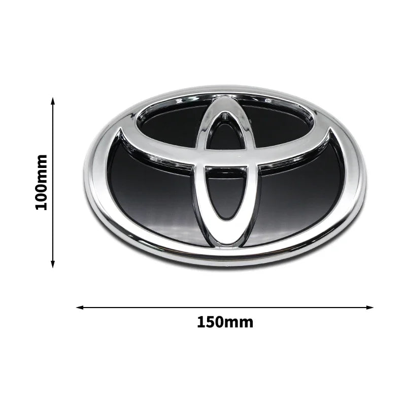 3D Car Logo Modified Car Logo Badges Front And Rear Logo Silver For Toyota Hybrid Series Prado Highlander Camry Corolla Styling