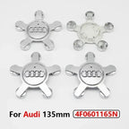 4PCS 135mm  For AUDI A4 B8 B6 B9 B7 A3 8P 8V 8L A6 C7 C6 Car Five Claws Wheel Center Cap Hub Covers 4F0601165N Accessories
