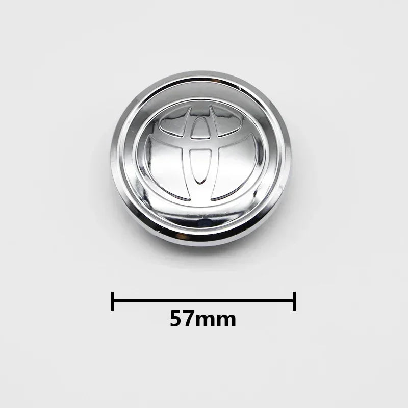 4pcs 57mm+62mm Car Tyre Wheel Center Hub Cap Badge For Toyota C-hr Prado Rav4 Yaris Hilux Prius Avensis Corolla Camry crown