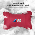 Soft Suede Neck Pillow Comfort Car Headrest Interior Decor Accessories For BMW E90 G80 M3 G30 M5 F82 F83 F20 F21 G42 F95 F96 G06