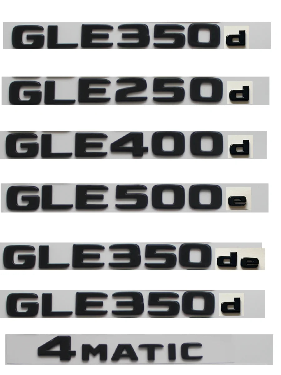 Gloss Black for Mercedes Benz GLE Coupe C292 W166 W167 GLE250d GLE350de GLE300d GLE350e GLE350d GLE400d GLE500e 4MATIC Emblems
