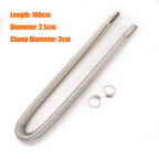 60cm 100cm 120cm 150cm 200cm 250cm 300cm Air Diesel Parking Heater Stainless Steel Exhaust Pipe Tube Gas Vent Hose Car Truck VAN