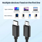 Type C to Micro USB Cable Fast USB Type-C Adapter for Samsung Huawei Xiaomi OnePlus MacBook Pro OTG Mobile Phone Micro USB Cable