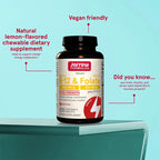 Folic Acid Supplement - Contains Vitamin B6, B12, Promotes Heart Health, Nervous System Health, Energy, and Immunity