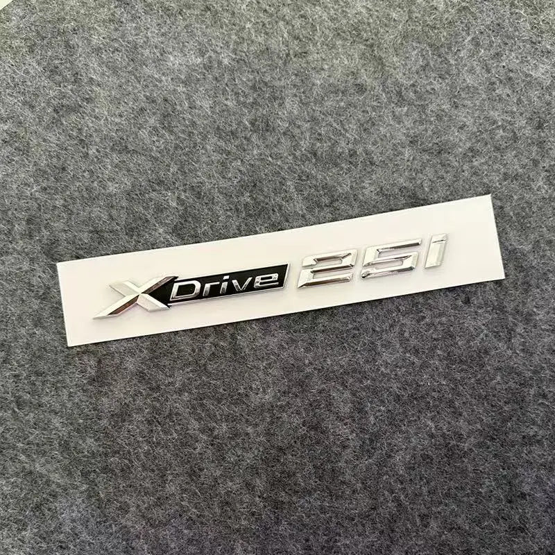 3D ABS Car Mudguard Trunk Emblem Sticker XDrive  20i 23i 25i 28i 30i 35i 40i 45i 48i 50i 55i Badge Decal Decor Fit for X3 X5