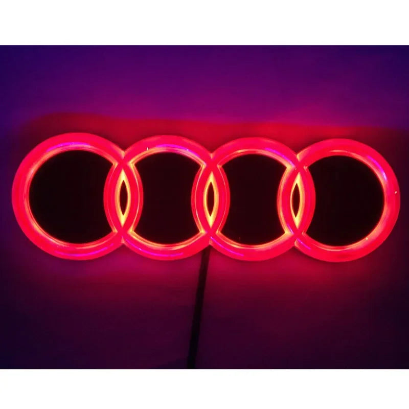 18X5.8CM LED Badge Light Exterior for Audi Q2 Q8 A1 A2 Q3 A3 A4 A5 A6 A7 A8 Q5 Q7 TT Car Rear Trunk Emblem Sticker Accessories