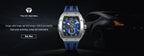 TSAR BOMBA Watch for Men Luxury Brand Tonneau Design Waterproof Clock Stainless Steel Wristwatch Fashion Rectangle Mens Watch