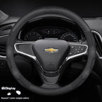 For Chevrolet Cruze Bolt Aveo Spark Onix capti Cavalier Carbon fiber Suede Microfiber Car Steering Wheel Cover Auto Accessories