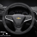 For Chevrolet Cruze Bolt Aveo Spark Onix capti Cavalier Carbon fiber Suede Microfiber Car Steering Wheel Cover Auto Accessories