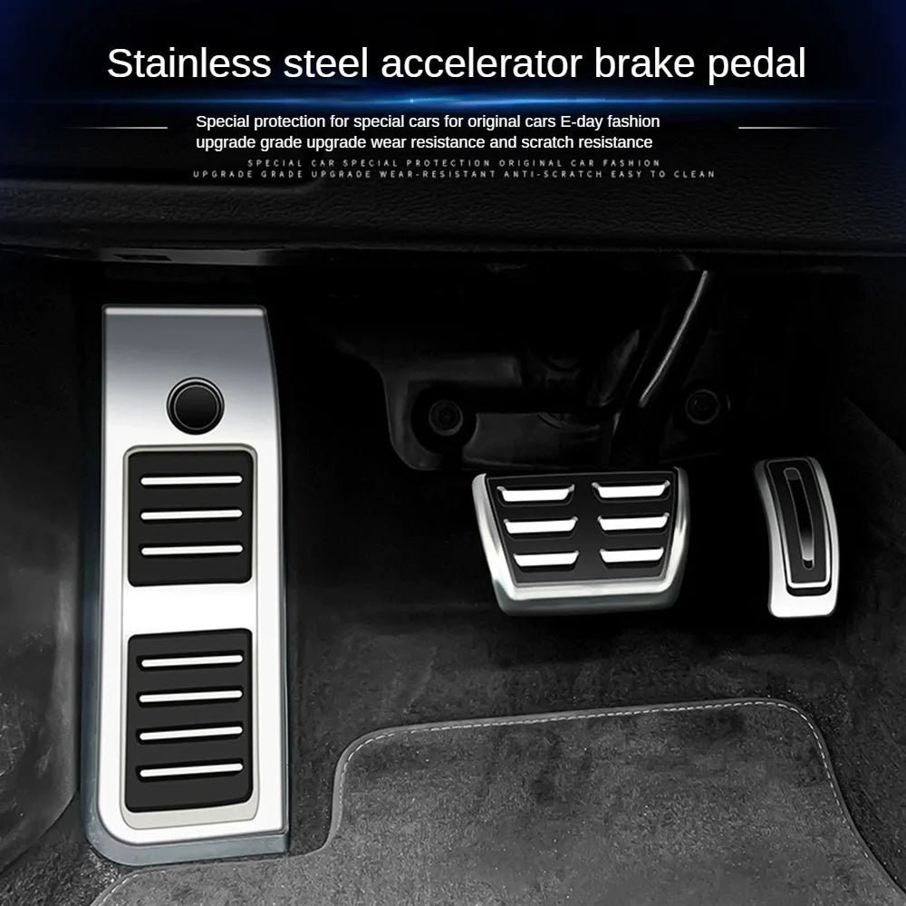 LULECI Car Pedals for Audi AT MT 2009-2024 A4 B8 B9 A6 C7 C8 Q5 High Quality Stainless Steel Accelerator Brake Pedal Cover Pads