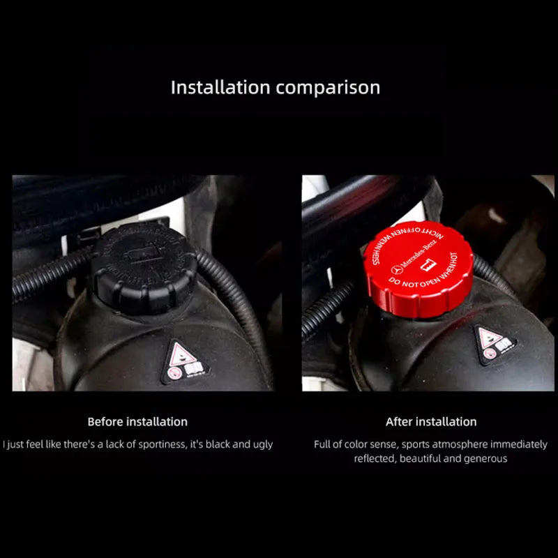 Car Water Tank Cap Protection Cover Accessories Hubcap For Mercedes Benz AMG W204 W205 W203 W211 W212 W213 W201 W210 W169 W220