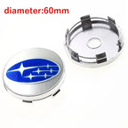 4PCS 60mm Car Wheel Center Covers Tire Hub Caps Emblem for Subaru XV WRC WRX BRZ FORESTER TRIBECA IMPREZA LEGACY OUTBACK STI