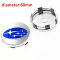 4PCS 60mm Car Wheel Center Covers Tire Hub Caps Emblem for Subaru XV WRC WRX BRZ FORESTER TRIBECA IMPREZA LEGACY OUTBACK STI