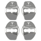 4pcs Metal Auto Door Lock Protective Cover Car Styling auto Accessaries sticker For Tesla model 3 model X Y