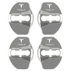 4pcs Metal Auto Door Lock Protective Cover Car Styling auto Accessaries sticker For Tesla model 3 model X Y