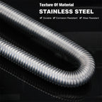 60cm - 300cm Air Diesel Parking Heater Stainless Steel Exhaust Pipe Tube Gas Vent Hose Car Truck VAN With 24mm Bore Car Muffler