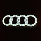 AUDI 4D Refitted LED Lamp Car Front Grill 4Ring Logo Light For A3 A4 A5 A6 A7 A8 S3 S4 S5 S6 S7 Q3 Q5 Q7 Decoration Accessories