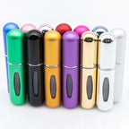 Mini atomizador de botella de Perfume recargable, pulverizador de aluminio, contenedor de líquidos portátil de viaje, herramienta dispensadora de cosméticos, 1 ud.