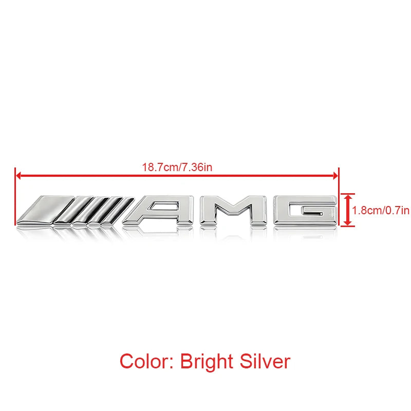 3D ABS Car AMG Logo Badge Rear Trunk Emblem Stickers Decal For Mercedes Benz AMG A B C E G W211 W203 W204 W210 W124 Accessories