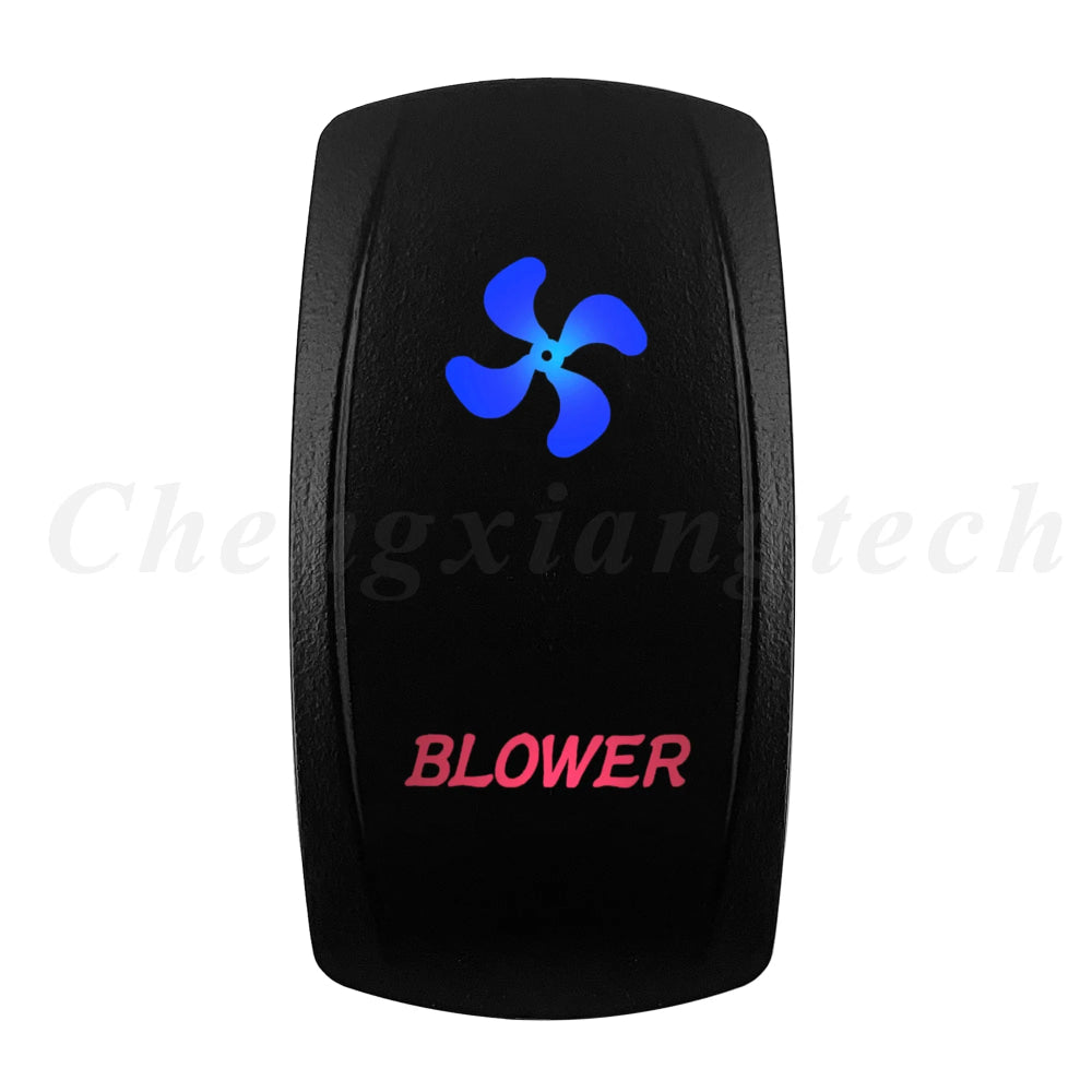 Waterproof 5 Pins SPST On/Off Rocker Switch Blue & Red Led 20A/12V 10A/24V Toggle Switch GPS for Cars,Trucks, RVs, Boats
