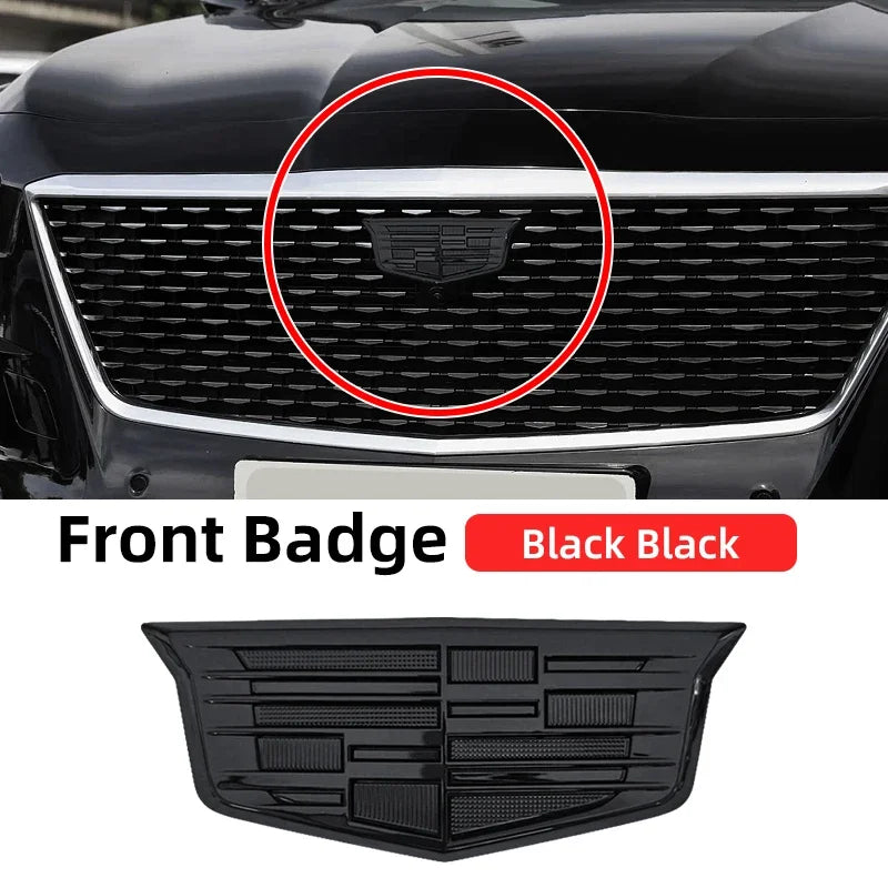 1pcs 3D ABS Car Front Grille Center Emblem Badge Rear Trunk Sticker Accessories For Cadillac CT4 CT5 CT6 XT4 XT5 XT6 XTS ATS
