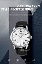 Casio Watch for Men Simple Minimalist Business Style Fashionable Design Water Resistant Quartz Movement MTP-V001