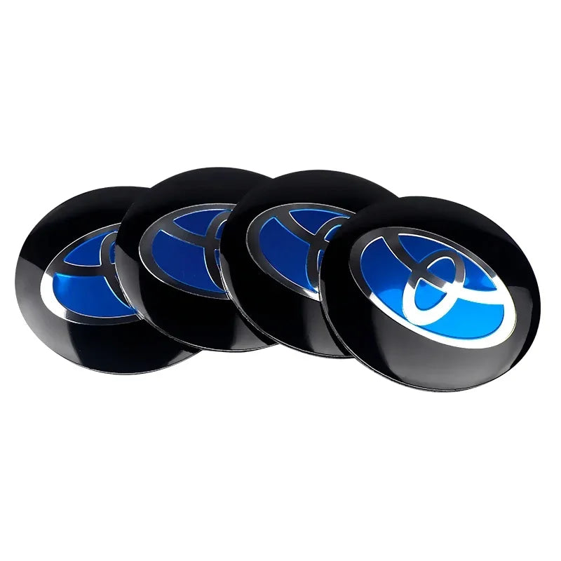4Pcs 56MM Car Styling Aluminum Wheel Center Hub Caps Stickers For Toyota Rav4 Corolla Camry Aqua Yaris Cross Auris TRD GR Sport