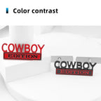 COWBOY EDITION COOL Car 3D Metal Front Hood Grille Emblem Badge Decal Sticker Auto Pickup Tail Trunk Body Styling Accessories