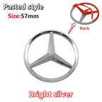52mm 57mm Pins Sticker Car Steering Wheel Emblem Badge For Mercedes C E S Class CLA CLS W212 W205 W204 Styling Accessories Trim