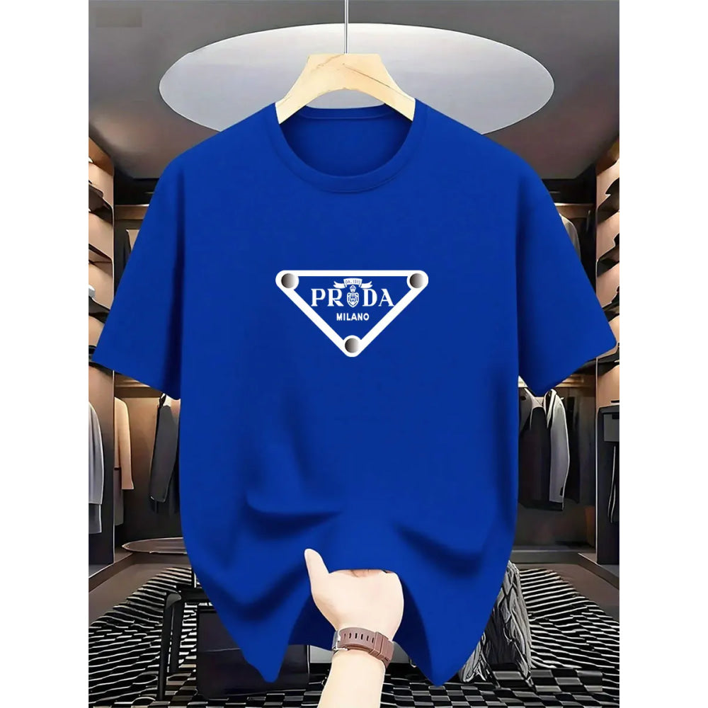 The latest 100% classic printed loose-fitting short-sleeved shirt is a high-quality top suitable for both men and women.